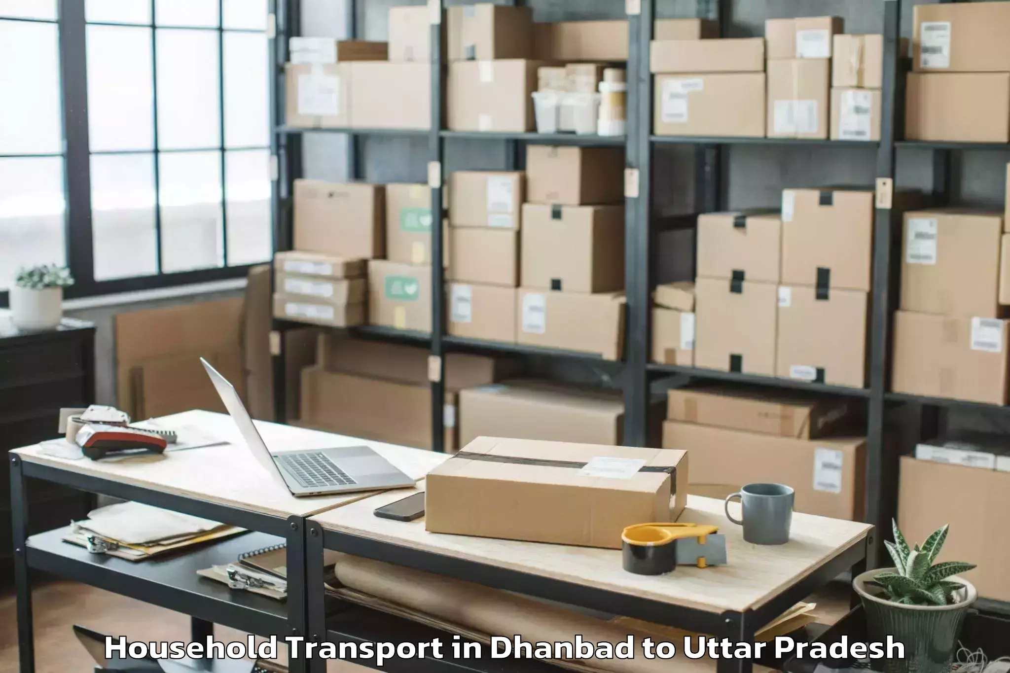 Dhanbad to Bilsi Household Transport